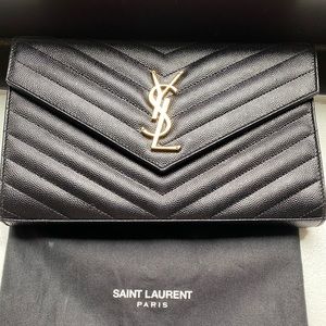 YSL Yves Saint Laurent wallet on a chain